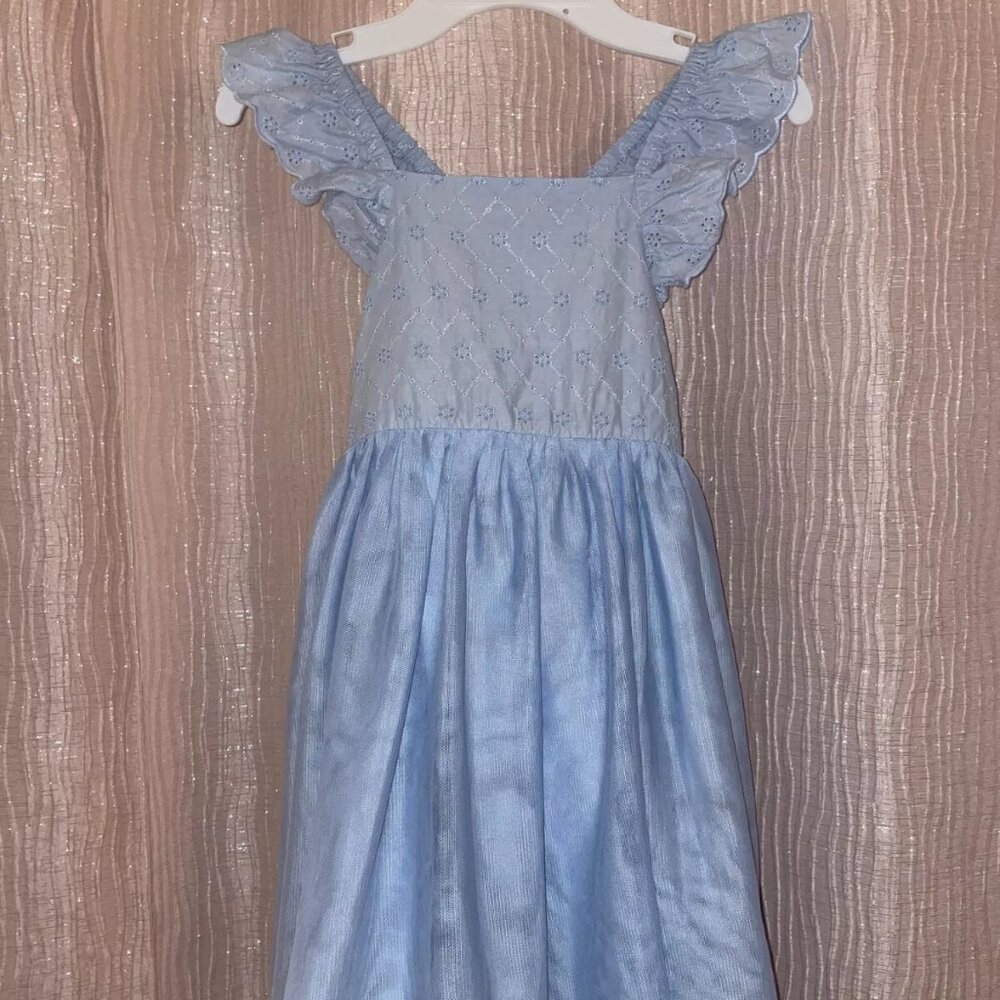 Little Girls Cat & Jack Baby Blue Dress Size Small 6